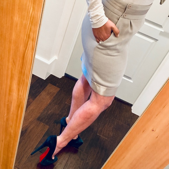 BODY by Victoria Gray Wool Tulip Mini Skirt - 8 - Picture 7 of 7